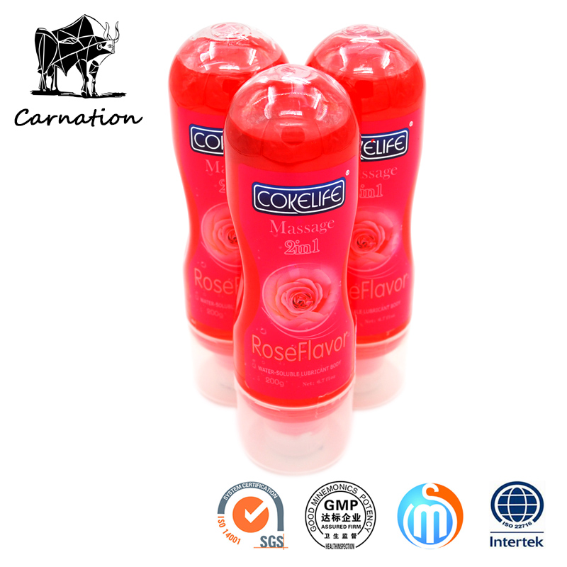 Massage 2in1 Rose Flavor Sex Lubricant Toys