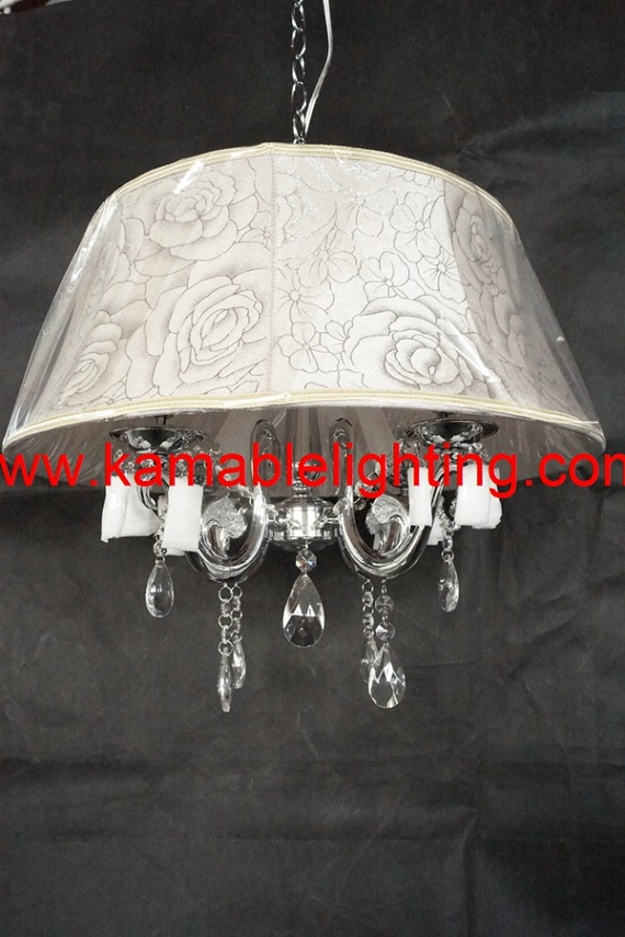 New Fashion Design Lampshade Crystal Chandelier (9226-4)