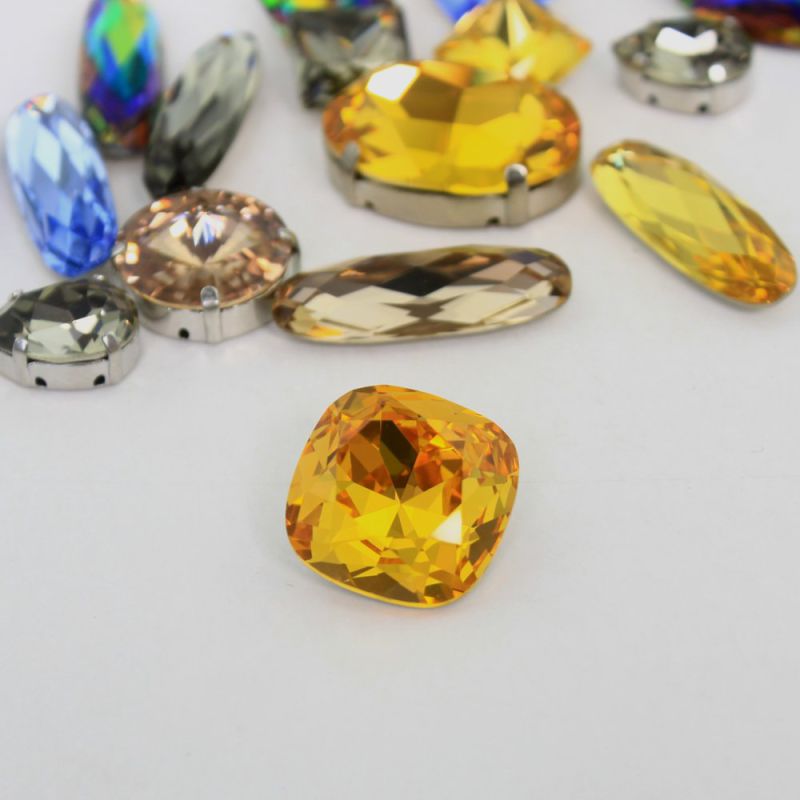 Golden Shadow Fancy Crystal Stones Beads for Jewelry