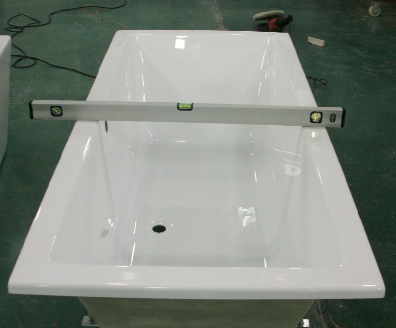 CE Drop-in Bathtub One End Built in Acrylic Bathtub