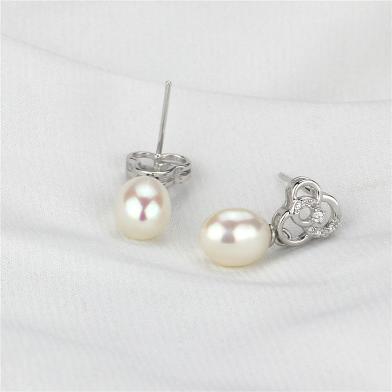 Fashion Freshwater Pearl Earring Jewelry Drop Pearl 8-9mm AAA Pearl Earrings