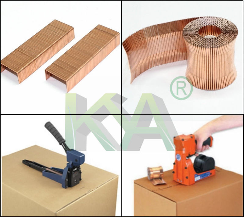 16da Copper Coated Staples for Packaging