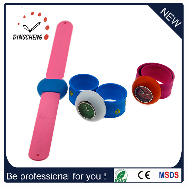 China Suppliers Slap Band Colorful Cute Children Silicone Watch Kids Slap Watch