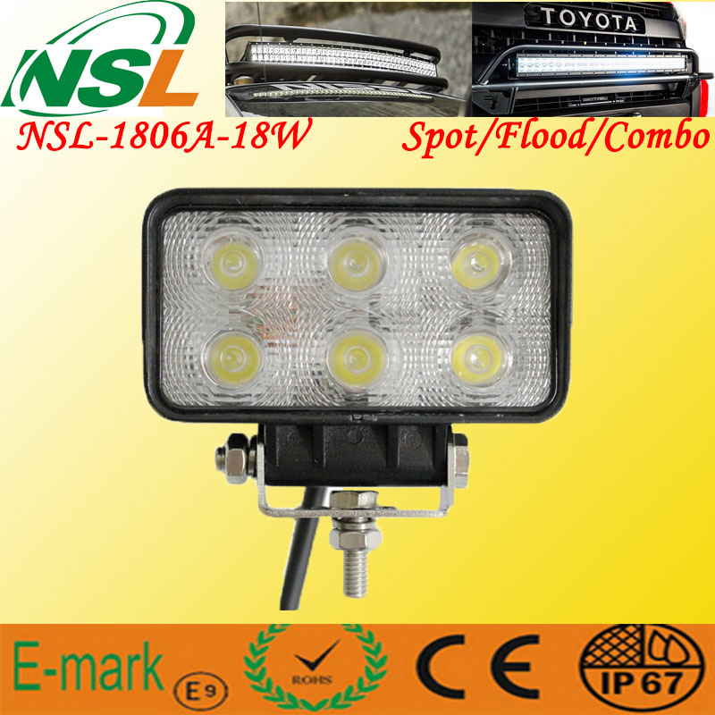Epsitar LED Working Light 18W 10-30V LED Spot/Flood Light Waterproof LED Driving Lamp LED Bar Light