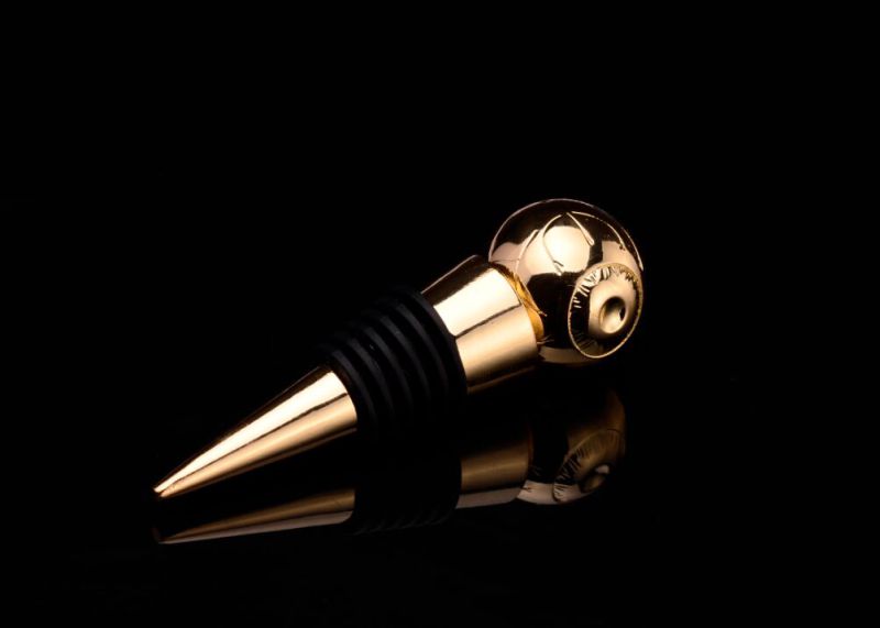 Custom Metal Antique Gold Wine Bottle Stopper (GZHY-BS-008)