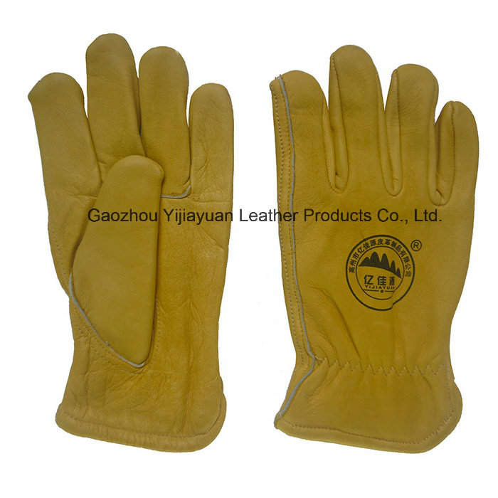 Cow Grain Leather Keystone Thumb Driving Work Glove