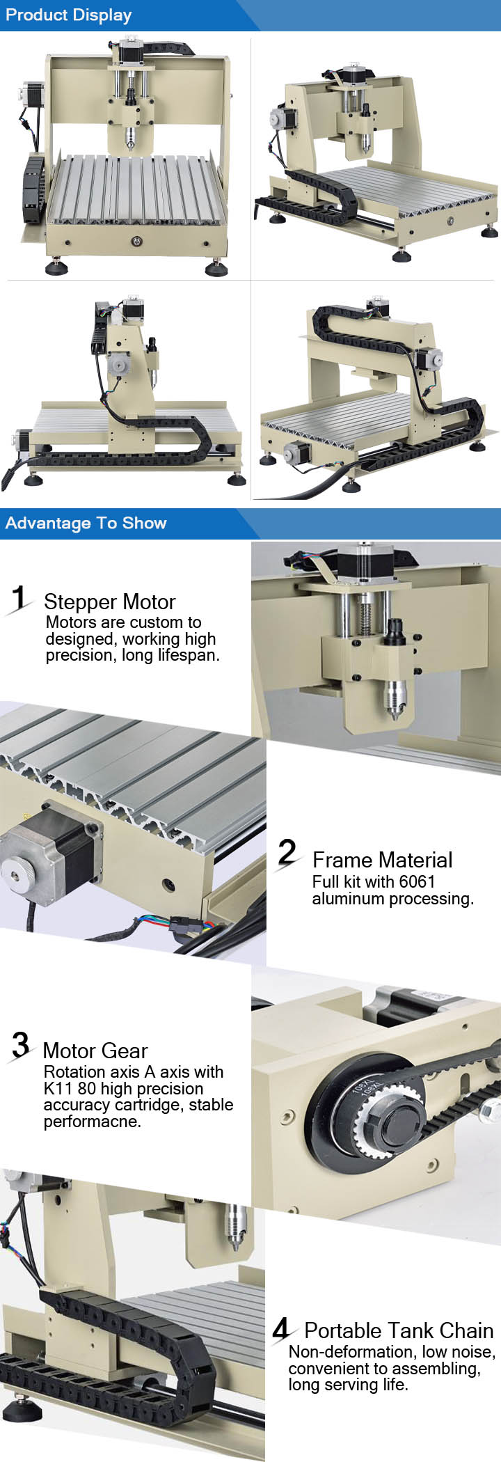 Cutting Engraving Stone High Precisioon CNC Router