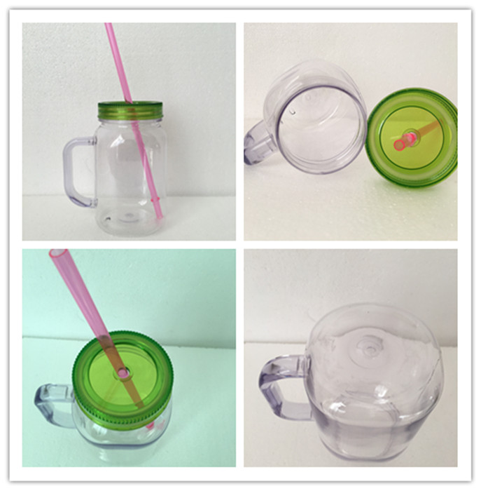 Tumbler with Straw, 16oz Milk Plastic Tumbler, Clear Drinkware Acrylic Tumbler