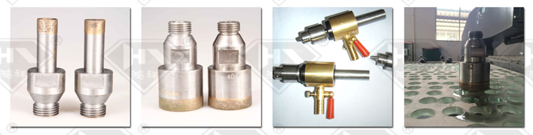 Adapter for Glass Drill Bit for Water Cooling