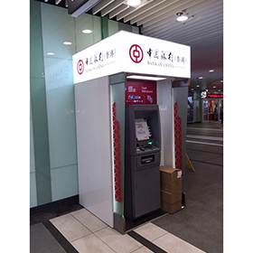 Waterproof Bank Outdoor ATM Machine Signage Stainless Steel ATM Booth