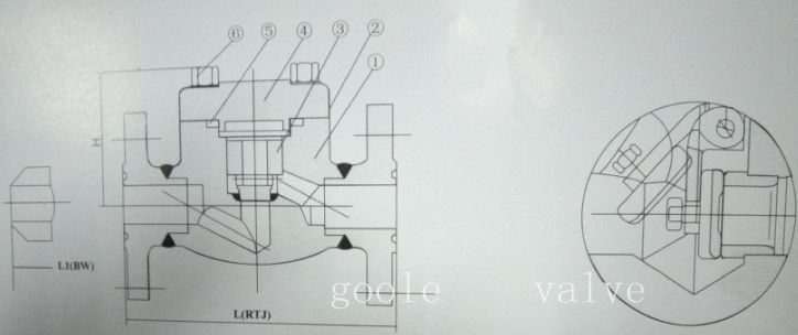 Forged Steel Flange Piston Check Valve (GAH41H)