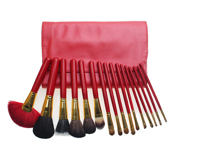 Red Series Beauty Equipments Red Handle Red Hair Makeup Brushes