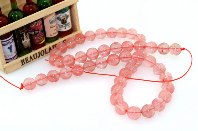 Jewelry Making Bracelet Accessories Natural Quartz Size 6 8 10 12 Watermelon Crystal Beads String