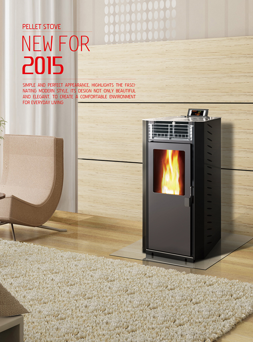 Cheap Pellet Stove Wood Pellet Burning Fireplace with En14785