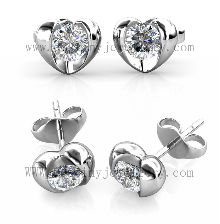 Destiny Jewellery - Crystals From Swarovski Earrings Heart Earrings