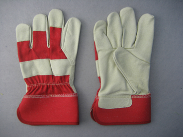 Red Pig Grain Leather Full Palm Working Glove (3510)