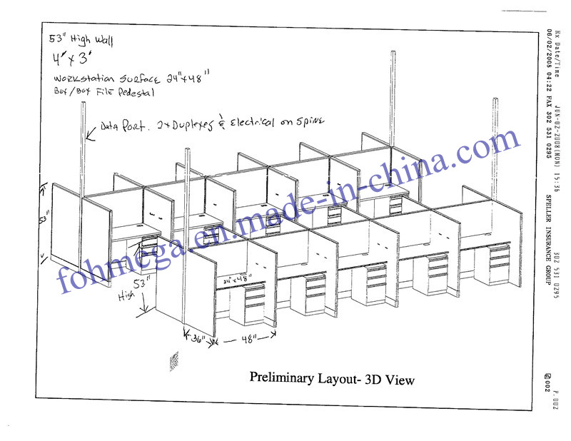 Custom Call Center Workstations, Economical Call Center Cubicles (FOHC-067)