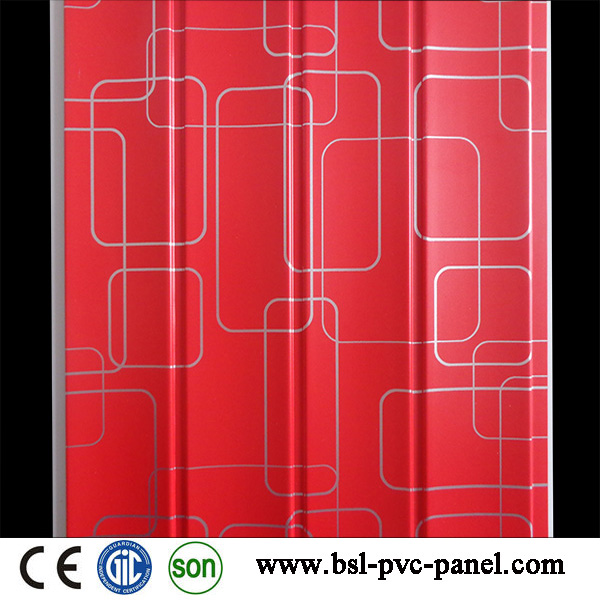 2015 Laminated New Design Pattern 25cm Wave PVC Wall Panel