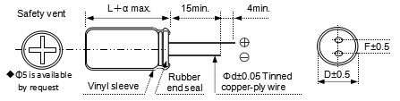 Small Size Long Life 100UF 25V Capacitor Electrolytic