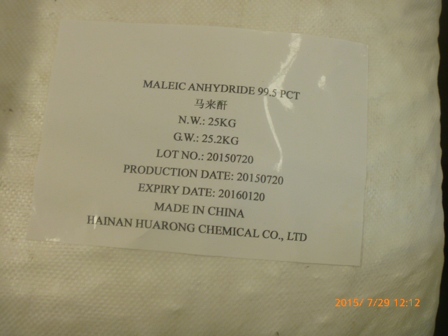 Maleic Anhydride for Producing Polyester Resin, Alkyd, Pesticide, Allomaleic Acid