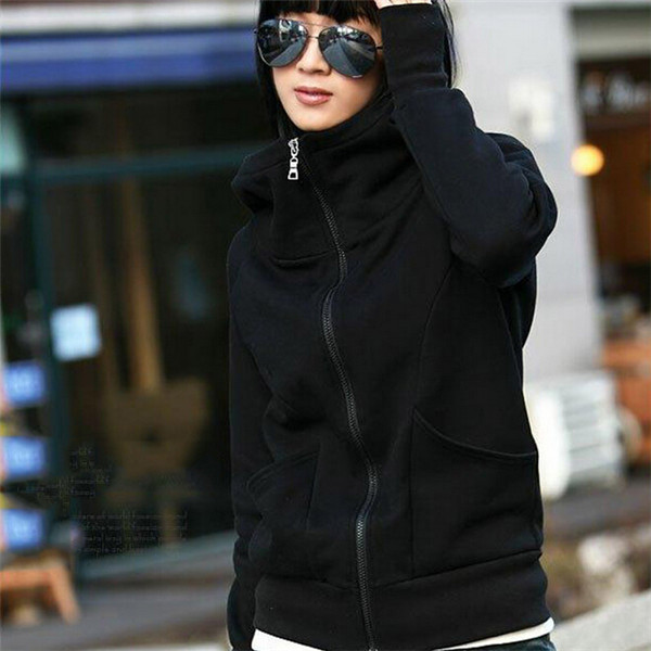 New Women Casual Loose Hooded Cotton Hoodie for Ladies (50190)