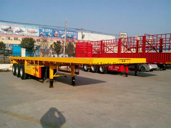 Three Axles 30ton Container Trailer Flatbed Semi Trailer