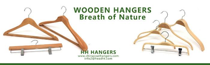 Eco Friendly Bamboo Wood Clothes Shirt Hangers