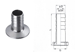 Sanitary Hose Coupling Clamped End