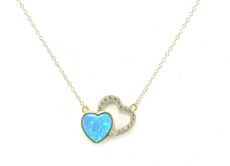 Beautiful Love Heart Sterling Silver Heart Opal Jewelry Pendant (N6590)