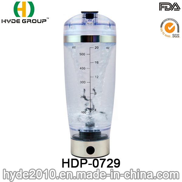 600ml Customized Portable Plastic Vortex Protein Bottle, Electric Protein Shaker Bottle (HDP-0729)
