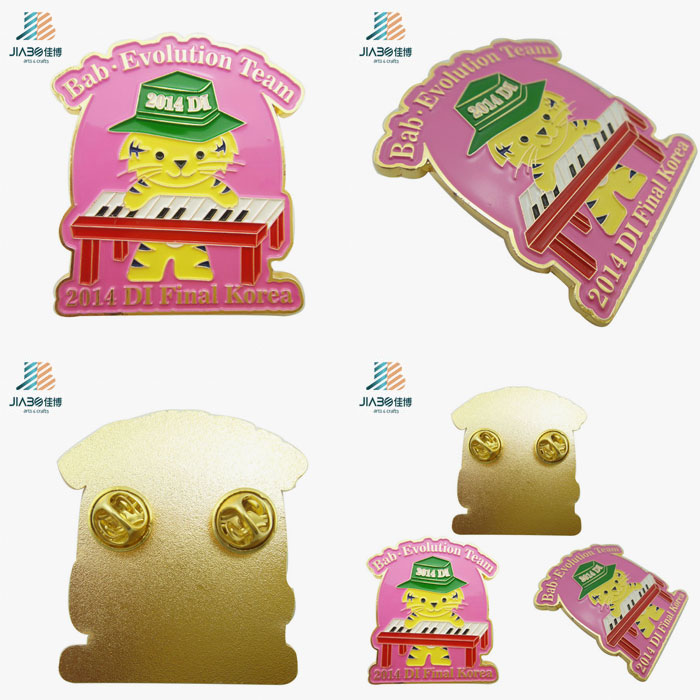 Good Price High Quality Paint Casting Gold Plated Metal Piano Emblem Badges