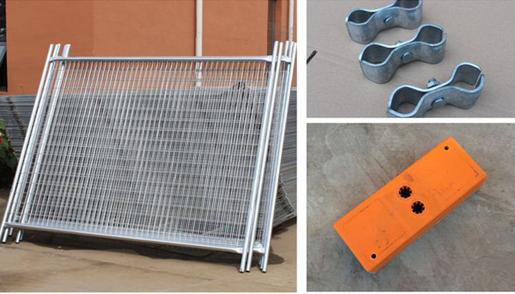 2.4X2.1m Temporary Fence with Concrete Base and Clamp for Australia