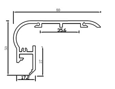 Stair/Step Type LED Aluminum Profile Linear Light Strip (8050)