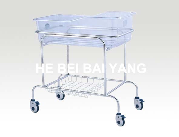 Stainless Steel Hospital Baby Bed