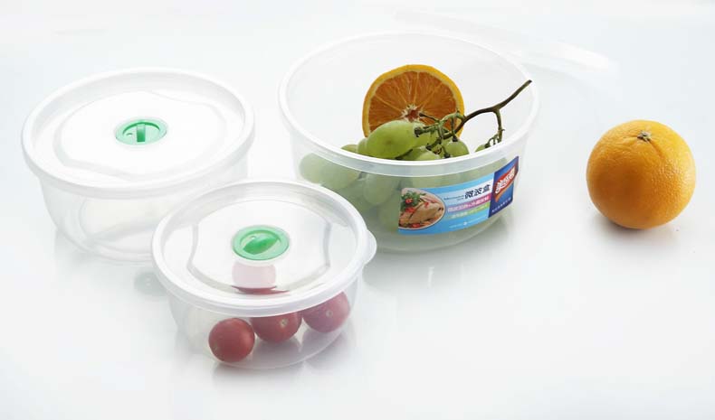 Cheap Custom Plastic Crisper Fresh Round Food Container