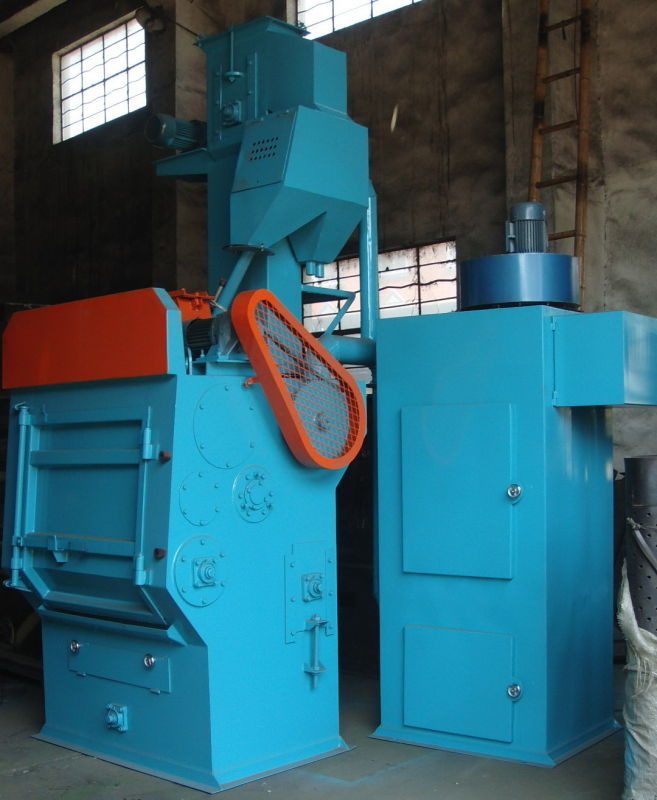 Q326c Tracked Rubber Belt Wheel Abrator / Shot Blast Cleaning Machine