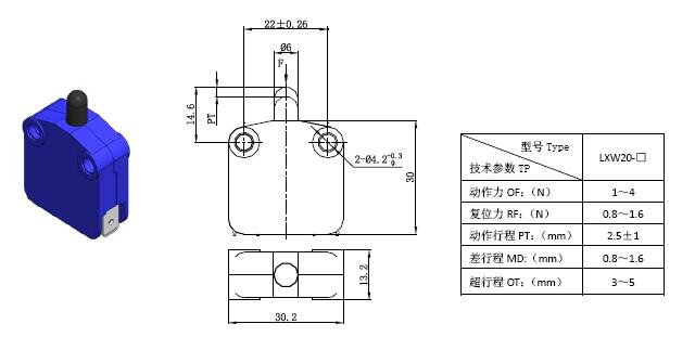 Lxw 20 Series Mirco-Switch