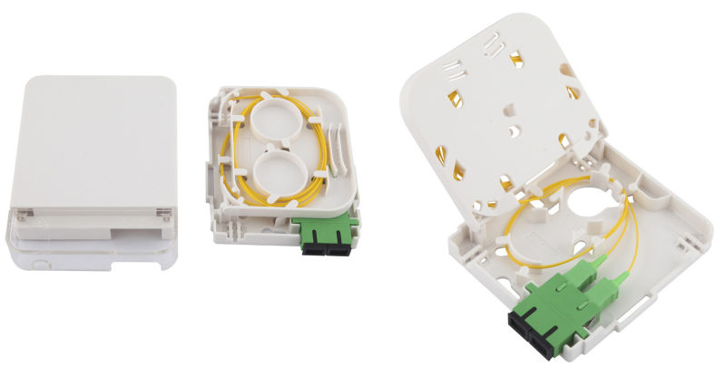 FTTH 1 Ports Optical Micro Termination Box for Sc Adapters