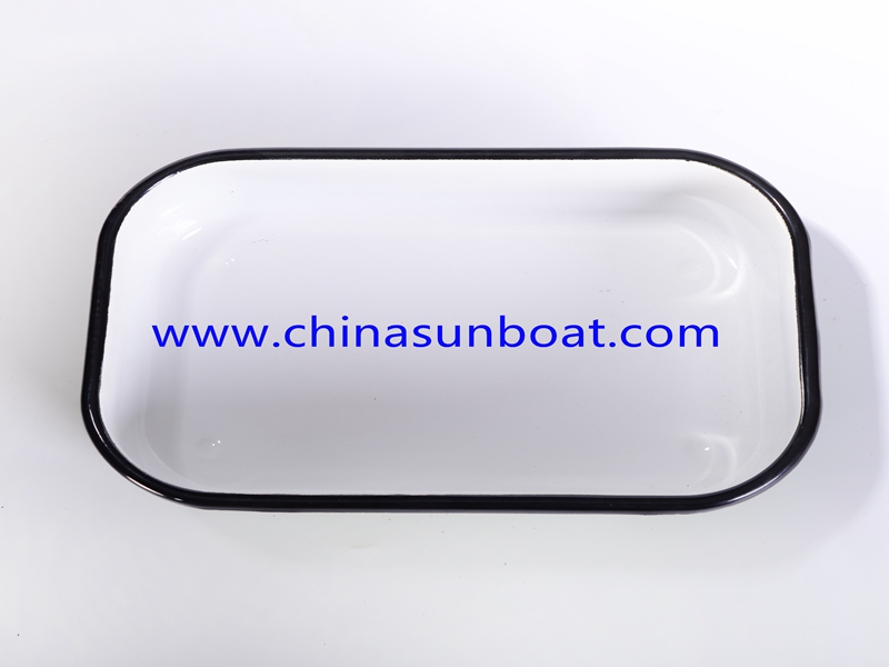 Enamel Deep Rectangular Serving Tray