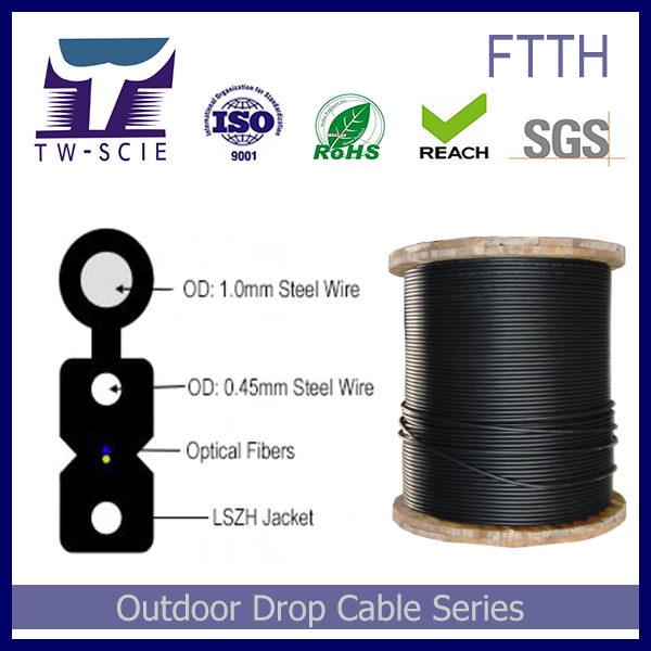 Single Mode Drop Cable G657A 2 Core 4 Core FTTH