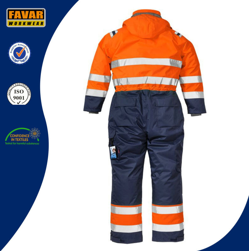 Cold Weather High Vis Protect Winter Insulated Coveralls for Men