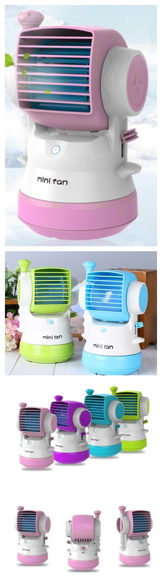 USB Mini Fan Mist Humidifier Spray Fan