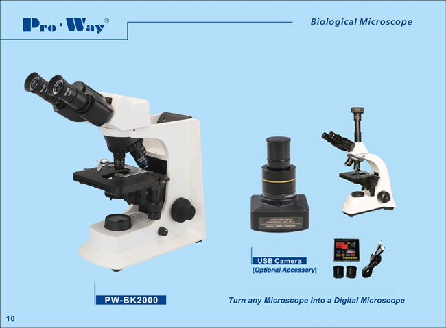 Professional LED Seidentopf Binocular Biological Microscope (PW-BK2000)