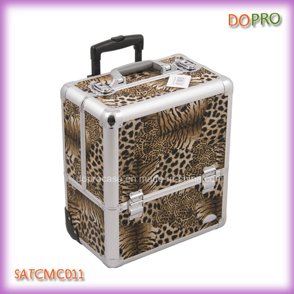 Leopard Printing Decent Rolling Makeup Case (SATCMC011)