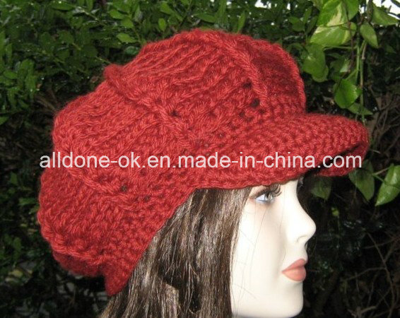 Hand Crochet Hat Pattern Slouchy Womens Newsgirl Newsboy Hat Cap