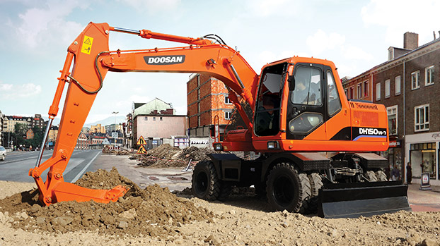 Famous Brand Doosan Wheel Excavator Dh150W-7