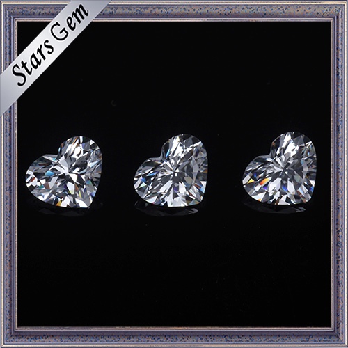 Hot Sale Low Price 5X5mm Heart Shape Heat-Resistant CZ Stoens Cubic Zirconia