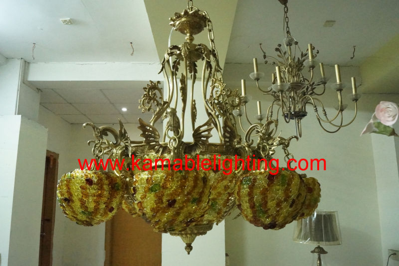 Luxury Decoration Pendant Lamp Brass Chandelier Lighting (MD0808-8+3)