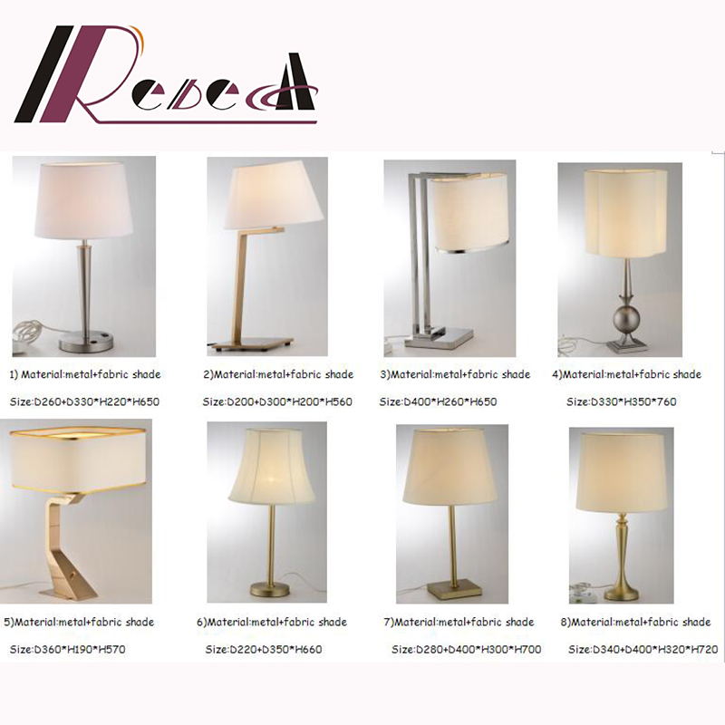 Modern Hotel Decorative Chrome Table Lamp with Metal Leg