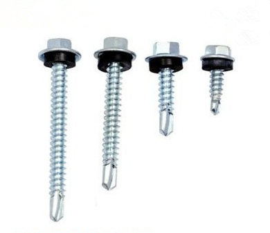 Colored Hex Painted Head Self Drilling Screws with Rubber Washer Roofing Screw with Washer Rubber